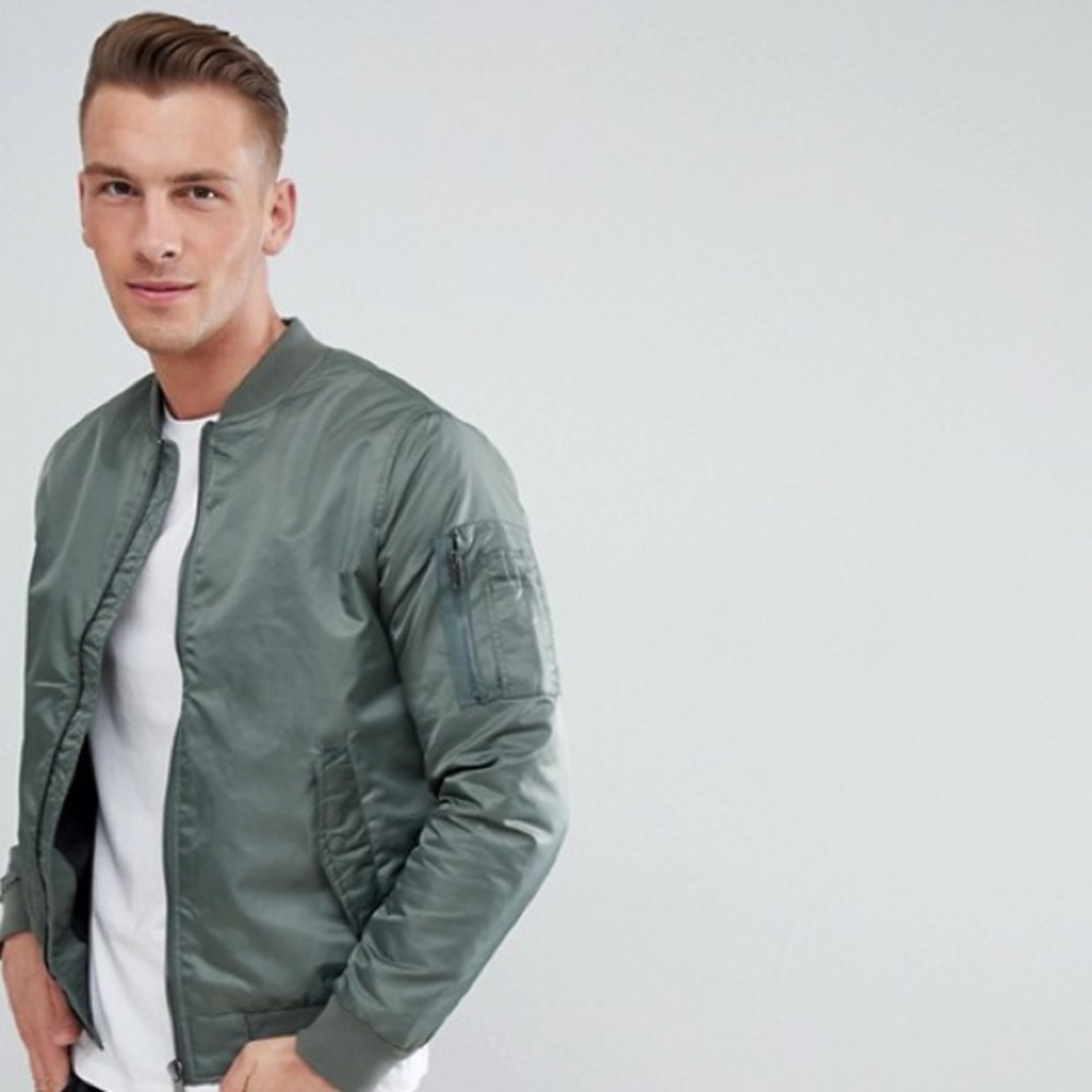 Brave Soul Gray bomber jacket